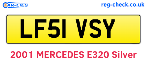 LF51VSY are the vehicle registration plates.