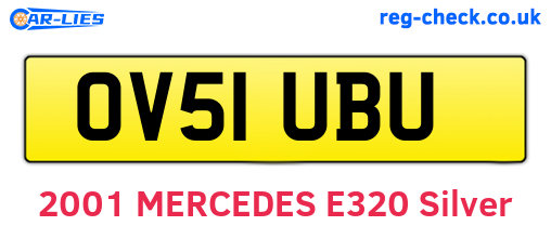 OV51UBU are the vehicle registration plates.