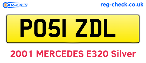 PO51ZDL are the vehicle registration plates.