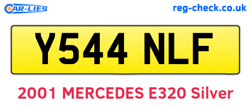 Y544NLF are the vehicle registration plates.