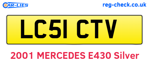 LC51CTV are the vehicle registration plates.
