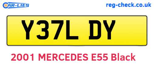 Y37LDY are the vehicle registration plates.