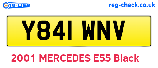 Y841WNV are the vehicle registration plates.