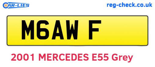 M6AWF are the vehicle registration plates.