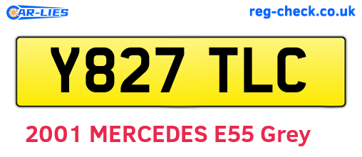 Y827TLC are the vehicle registration plates.