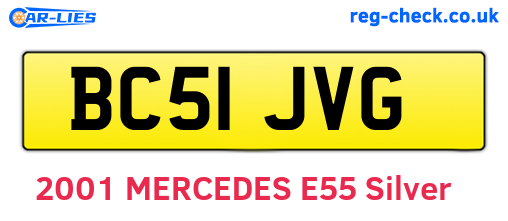 BC51JVG are the vehicle registration plates.