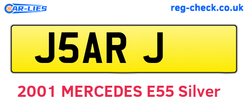 J5ARJ are the vehicle registration plates.