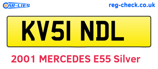 KV51NDL are the vehicle registration plates.
