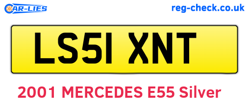 LS51XNT are the vehicle registration plates.