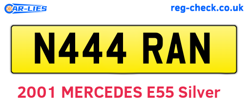 N444RAN are the vehicle registration plates.