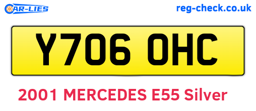 Y706OHC are the vehicle registration plates.