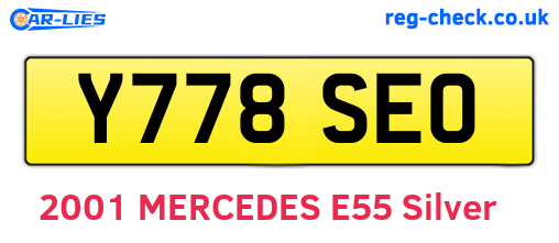Y778SEO are the vehicle registration plates.
