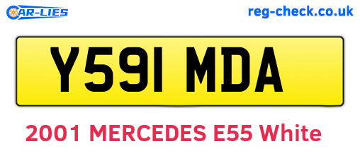 Y591MDA are the vehicle registration plates.