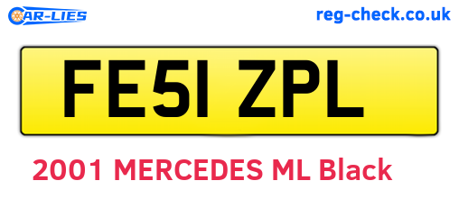 FE51ZPL are the vehicle registration plates.