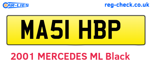 MA51HBP are the vehicle registration plates.