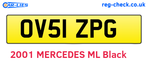OV51ZPG are the vehicle registration plates.