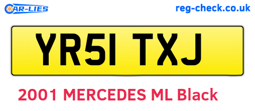 YR51TXJ are the vehicle registration plates.