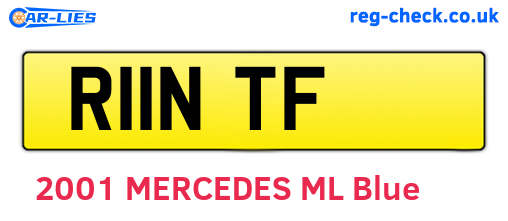 R11NTF are the vehicle registration plates.