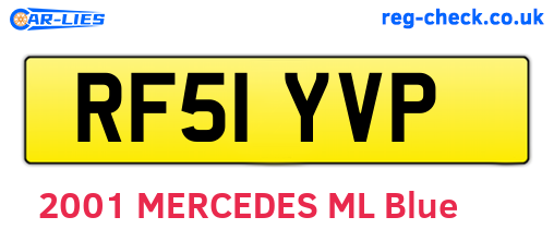 RF51YVP are the vehicle registration plates.