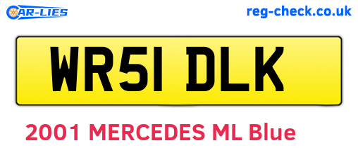 WR51DLK are the vehicle registration plates.