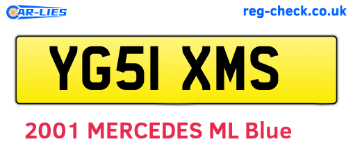 YG51XMS are the vehicle registration plates.