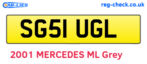 SG51UGL are the vehicle registration plates.