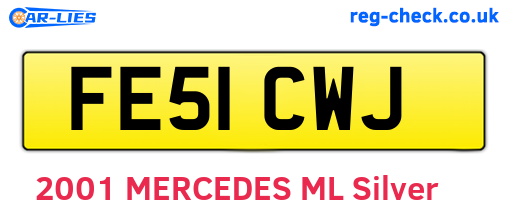 FE51CWJ are the vehicle registration plates.