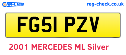 FG51PZV are the vehicle registration plates.