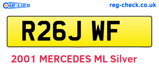 R26JWF are the vehicle registration plates.