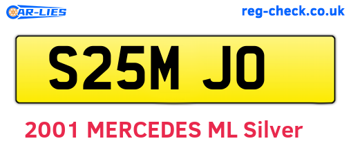 S25MJO are the vehicle registration plates.