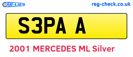 S3PAA are the vehicle registration plates.