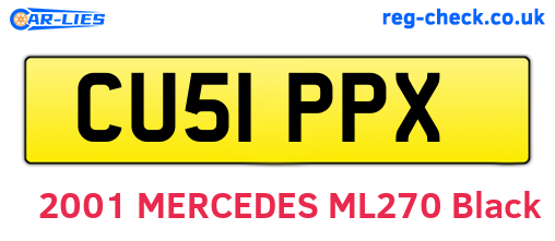 CU51PPX are the vehicle registration plates.