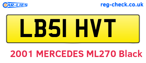 LB51HVT are the vehicle registration plates.