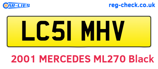 LC51MHV are the vehicle registration plates.