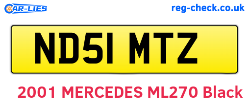 ND51MTZ are the vehicle registration plates.