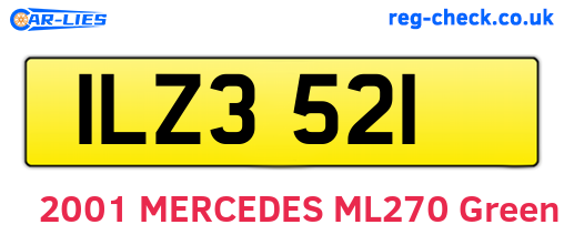 ILZ3521 are the vehicle registration plates.