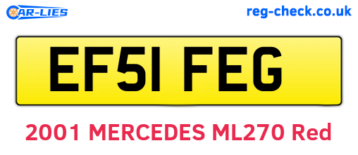 EF51FEG are the vehicle registration plates.