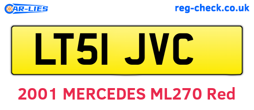 LT51JVC are the vehicle registration plates.