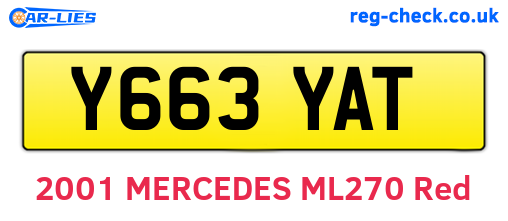 Y663YAT are the vehicle registration plates.