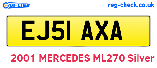 EJ51AXA are the vehicle registration plates.