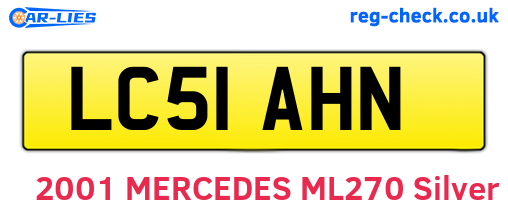 LC51AHN are the vehicle registration plates.