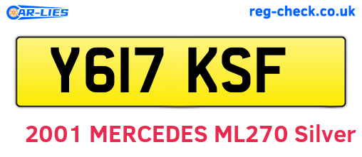 Y617KSF are the vehicle registration plates.