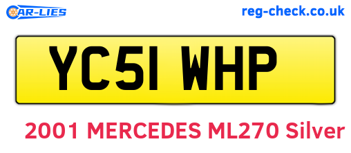 YC51WHP are the vehicle registration plates.