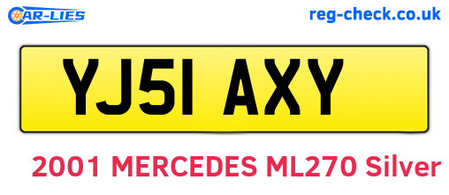 YJ51AXY are the vehicle registration plates.