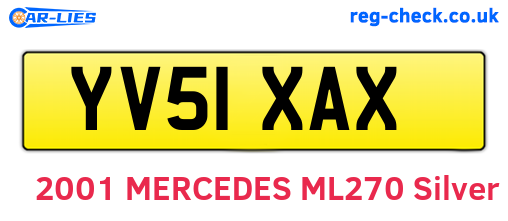 YV51XAX are the vehicle registration plates.