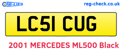 LC51CUG are the vehicle registration plates.