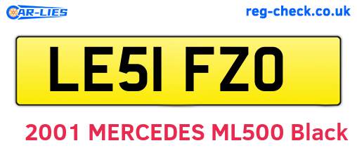 LE51FZO are the vehicle registration plates.