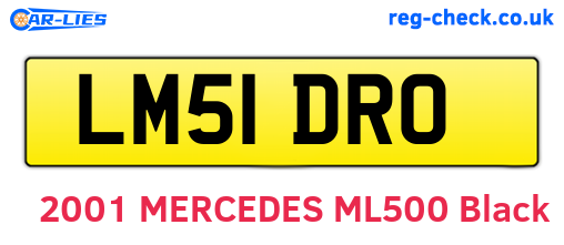 LM51DRO are the vehicle registration plates.