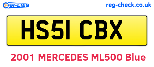 HS51CBX are the vehicle registration plates.