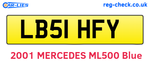 LB51HFY are the vehicle registration plates.